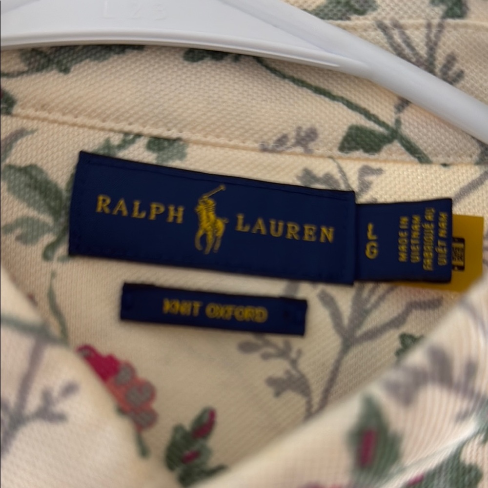 Ralph Lauren Cream Floral Men's Shirt - Picture 2 of 2